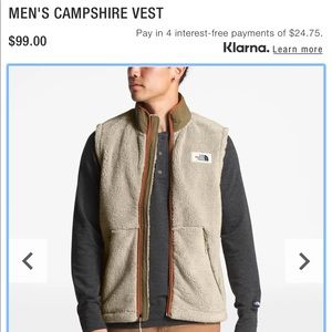 North Face Campshire Mens Fleece Vest